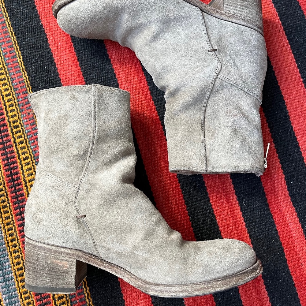 Pantanetti Sand Suede Western short boots size 36.5 perfect shape!